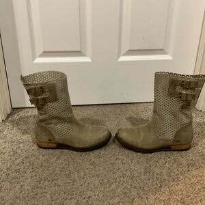 Sorel tan Major double strap suede leather waterproof winter boots sz 6